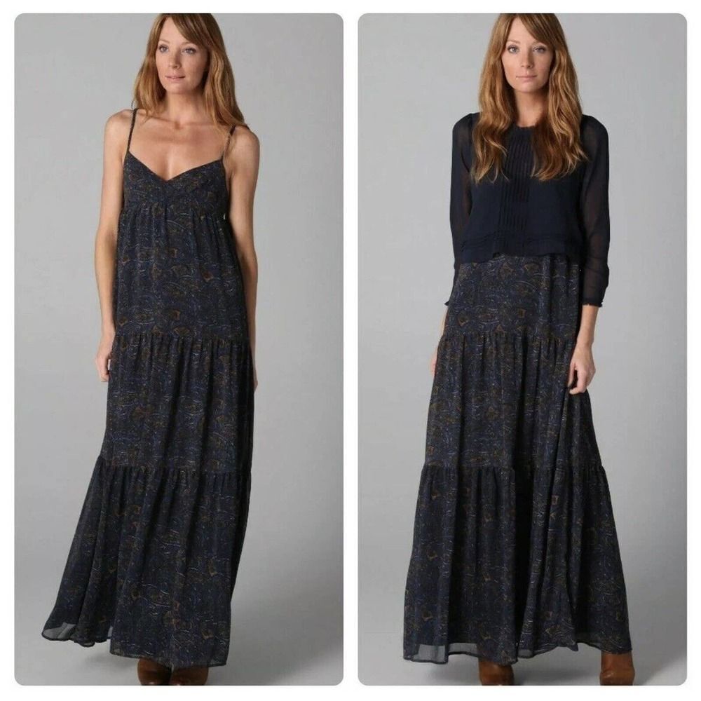 $268 PJK Patterson J. Kincaid Pickering Long Designer Maxi Dress & Blouse Set XS